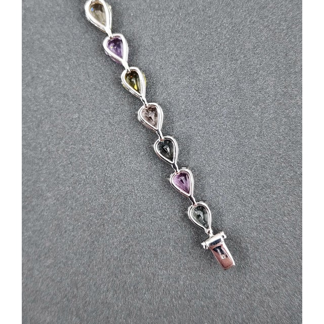 22.16 Ct Natural Ceylon No Heat Sapphire Bracelet For Sale In Chicago - Image 6 of 9
