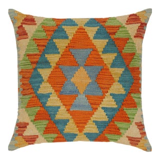 Modern Turkish Chantell Hand Woven Kilim Throw Pillow For Sale