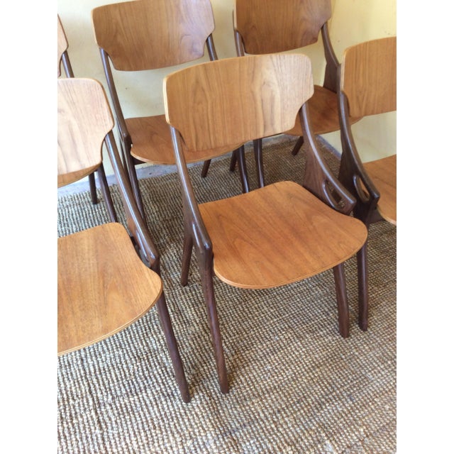 Wood Danish Dining Chairs by Hovmand Olsen for Mogens Kold, 1960s, Set of 6 For Sale - Image 7 of 15