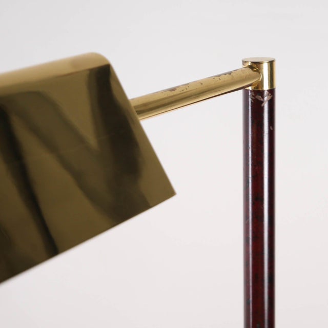 Vintage Brass and Wood Floor Lamp, 1980s For Sale - Image 12 of 15