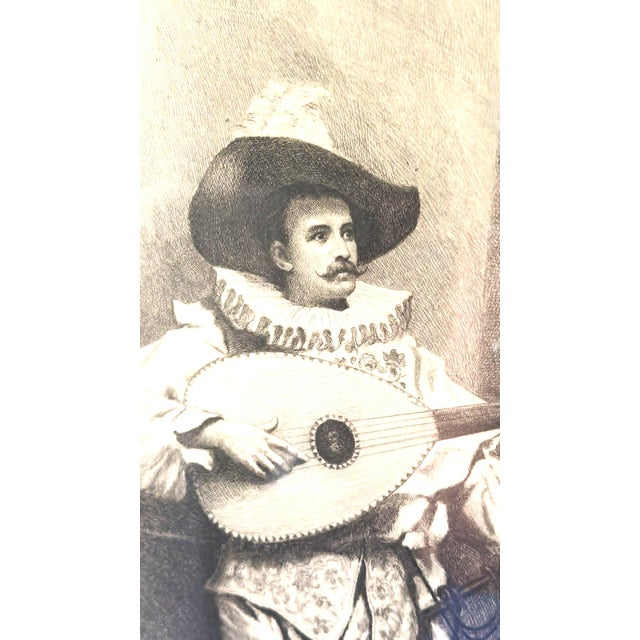 Paint Vintage Mid-Century Modern Stephen James Ferris Troubadour Aquatint Print Framed For Sale - Image 7 of 14