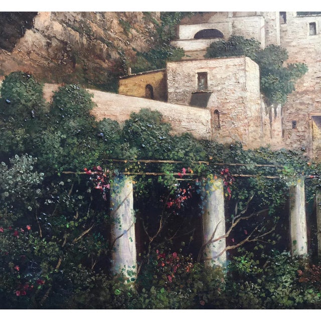 Coast Landscape Painting, Posillipo School, Italy, Oil on Canvas, Framed For Sale - Image 9 of 11