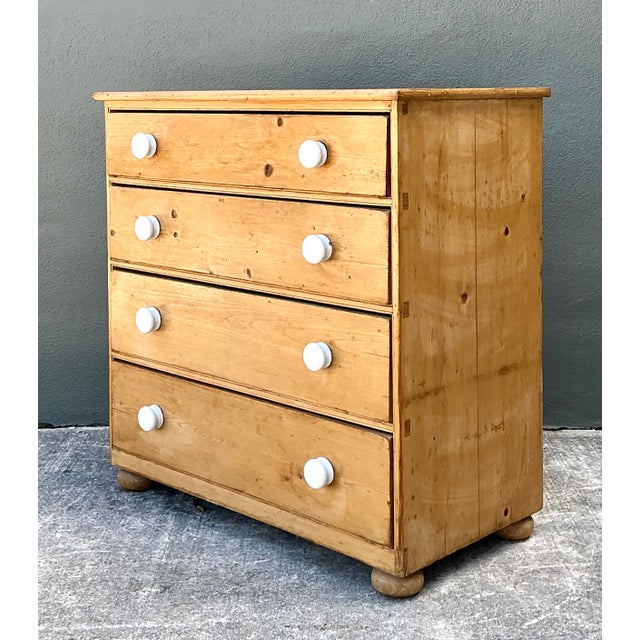 Vintage Primitive Pine Chest of Drawers For Sale In West Palm - Image 6 of 12