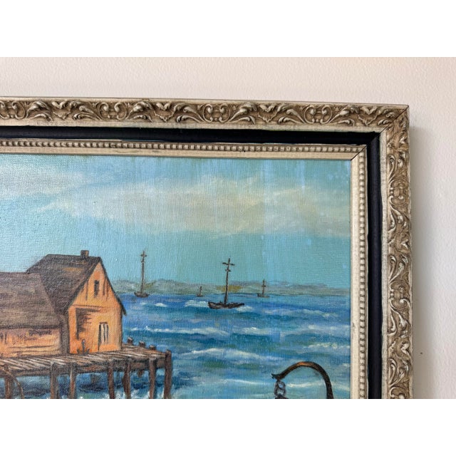 Vintage “Polo” Coastal Impressionist Oil on Masonite Board – Framed For Sale In Miami - Image 6 of 12