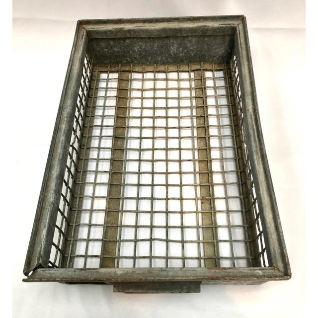 Vintage 1960s Industrial Wire Stacking Basket For Sale In Dallas - Image 6 of 13
