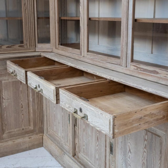 Wood Large Corner Bookcase, 1930s For Sale - Image 7 of 14