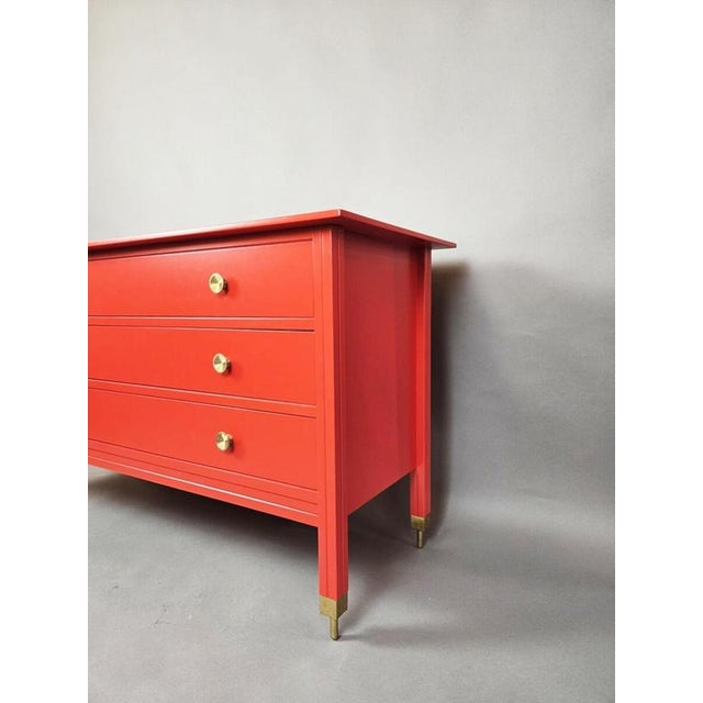 Red Chest of Drawers attributed to Carlo de Carli, 1960s For Sale - Image 9 of 10