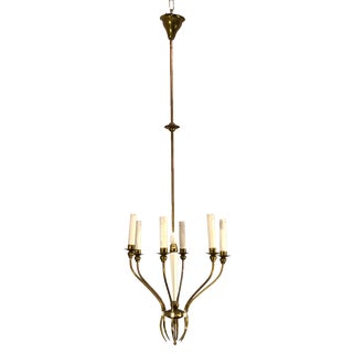 Chandelier 6 Lights, Italy, 1950s For Sale