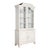 White Painted Pine Bookcase Display Cabinet, Sweden Circa 1840-60 For Sale