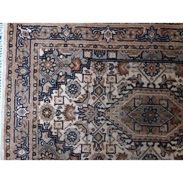 Traditional Handmade Vintage Indo-Tabriz Rug 1.9' X 2.9' (58cm X 89cm) 1970s For Sale - Image 3 of 9