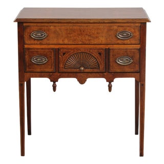 Burl Elm Inlaid Serving Table or Console For Sale