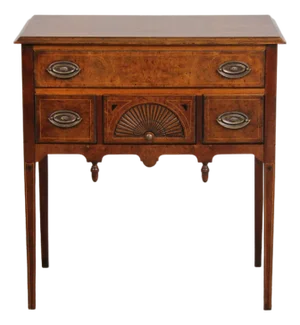 Burl Elm Inlaid Serving Table or Console
