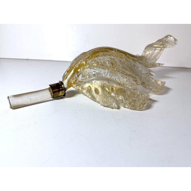 1940s Large Vintage Murano Glass and Gold Leaf Wall Light from Barovier & Toso, Italy, 1940s For Sale - Image 5 of 16