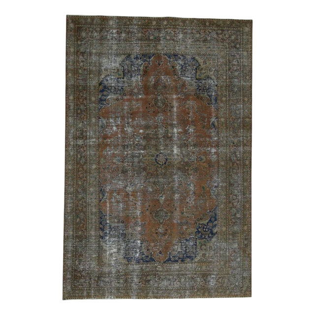 Vintage Middle Eastern Hand-Knotted Rug For Sale