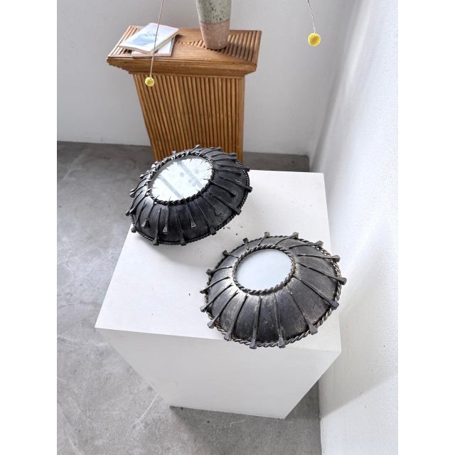 1950s Brutalist Nail Wall Sconces, 1950s, Set of 2 For Sale - Image 5 of 18