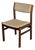Vintage Danish Modern Teak Dining Chair With Neutral Upholstery For Sale