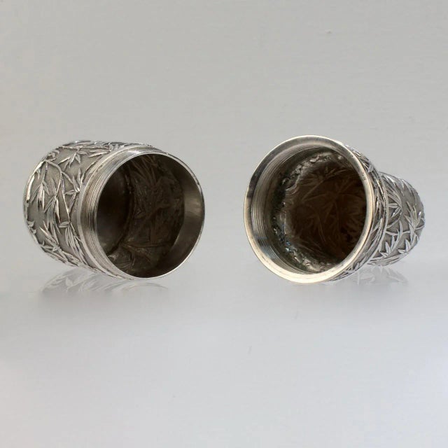 Chinese Antique Wang Hing & Co. Chinese Export Silver Travel Dresser Bottle For Sale - Image 3 of 13