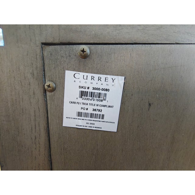 Wood Briallen Demi-Lune Cabinet by Currey & Company For Sale - Image 7 of 8