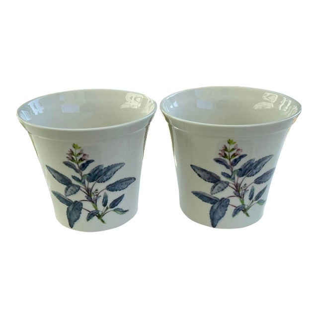 Vintage Wedgwood Floral Planters - A Pair For Sale