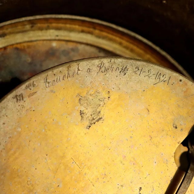 Gilded Bronze Wall Clock For Sale - Image 9 of 10