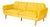 Contemporary Yellow Velvet Upholstered Convertible Sofa For Sale
