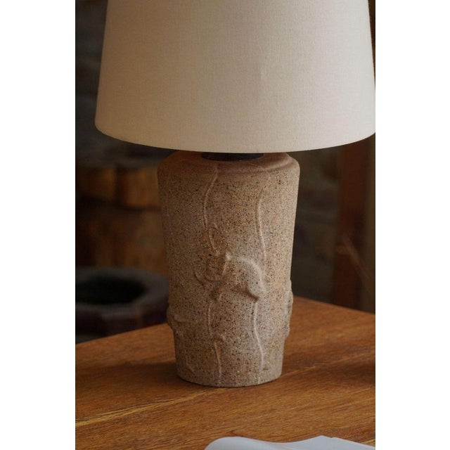 Vintage French Modern Table Lamp in Stone with Elephant Motifs, 1970s For Sale - Image 4 of 16