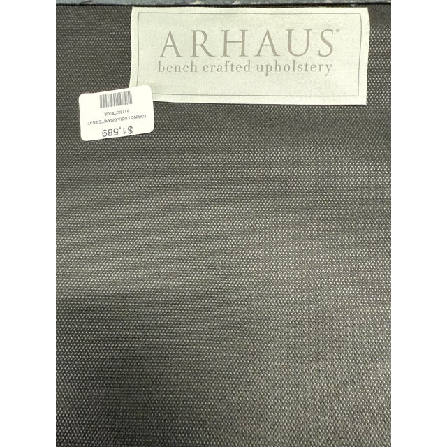 Textile Arhaus Torino Lucia Leather & Fabric Side Chair - a Showroom Sample For Sale - Image 7 of 9