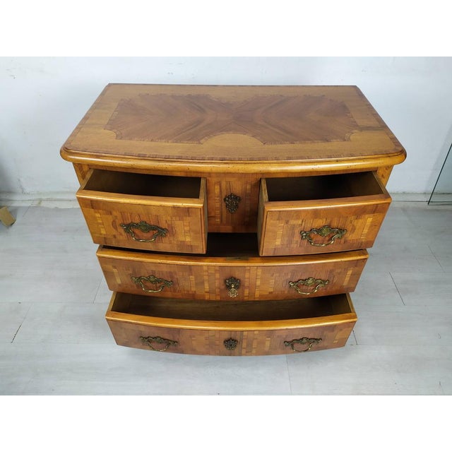 Vintage Commode in Marquetry, 1950s For Sale - Image 16 of 18
