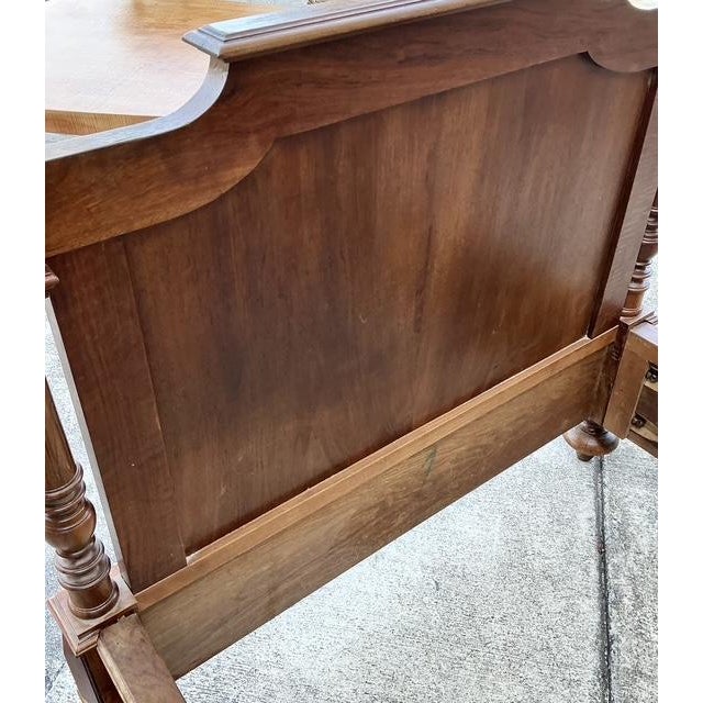 Vintage Eastlake Carved Wood Twin Bed For Sale - Image 4 of 12