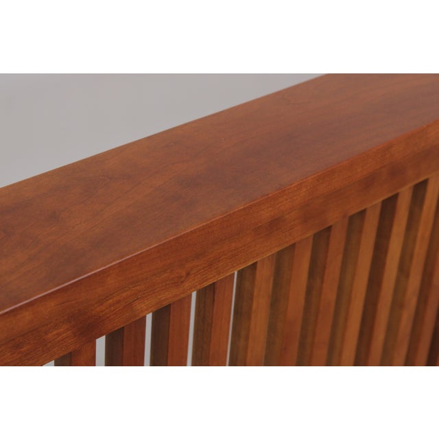 Stickley Cherry Queen Size Prairie Mission Bed For Sale - Image 12 of 18