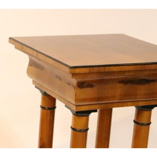 Pair Biedermeier Style Walnut Column Pedestales For Sale - Image 4 of 9