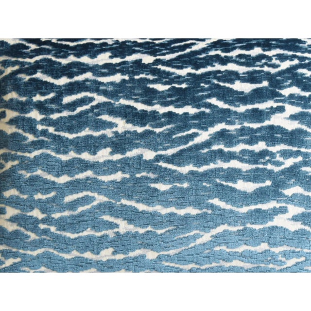 Designer Cowtan & Tout Animal Stripe Tiger Zebra Velvet Feather/Down Pillow 21" X 15" For Sale In Los Angeles - Image 6 of 11