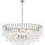 Julie Neill for Visual Comfort Signature Lorelei X-Large Oval Chandelier in Polished Nickel with Clear Glass For Sale