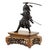 Japanese, bronze sculpture of a samurai warrior, late Meiji period. Depicts a Japanese warrior in national dress and...