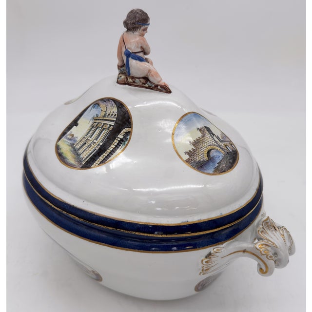 Ceramic 18th Century Naples Porcelain Grand Tour Topographical Tureen For Sale - Image 7 of 9