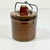 Antique French Rustic European Medium Brown Glazed Crock With Steel Lid Lock. For Sale - Image 6 of 10