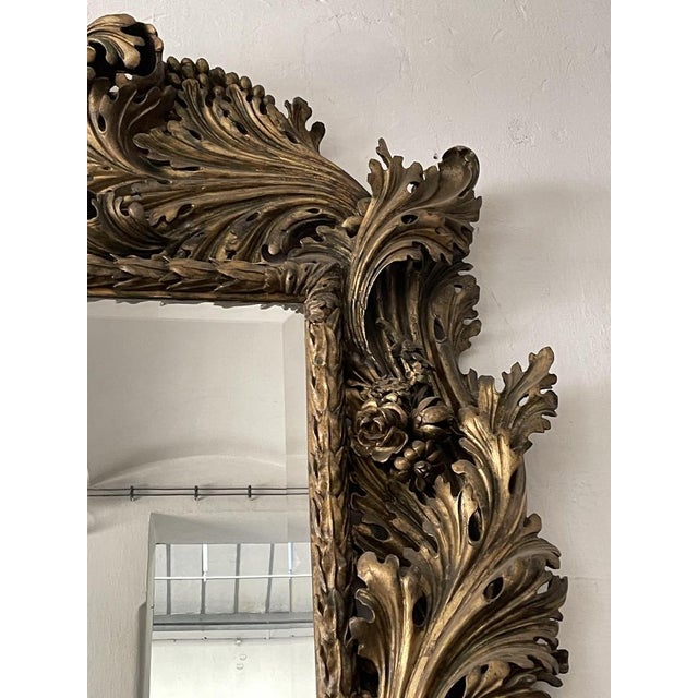 Baroque Carved Linden Wood Mirror, 1730s For Sale - Image 4 of 17