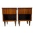 Mid-Century Modern Walnut & Brass Nightstands Attributed to Young Manufacturing For Sale
