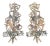 Pair of Italian Mid 20th C Sconces W Bronze Bobeches For Sale