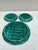 Vallauris 1950s Green Majolica Trivet & Wine Coasters Vallauris - Set of 3 For Sale - Image 4 of 4