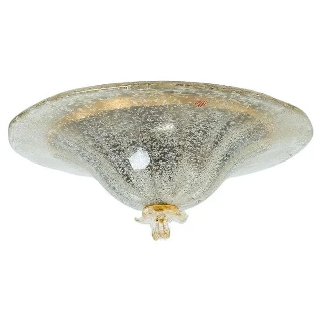 Clear Glass Flush Mount in Murano Glass from Barovier & Toso, Italy, 1969 For Sale - Image 15 of 15
