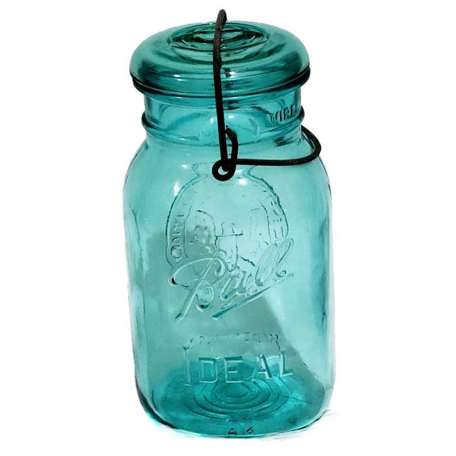 Farmhouse Vintage Ideal Ball Mason Jars With Wired Lid - Set of 3 For Sale - Image 3 of 5