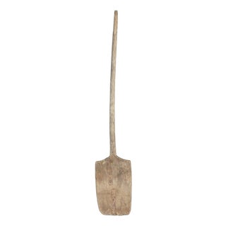 Antique 19th Century Primitive Wooden Farmhouse Grain Malt Shovel 58" For Sale