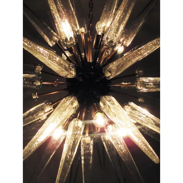 Clear Murano Glass Sputnik Chandelier, 1980s For Sale - Image 6 of 13
