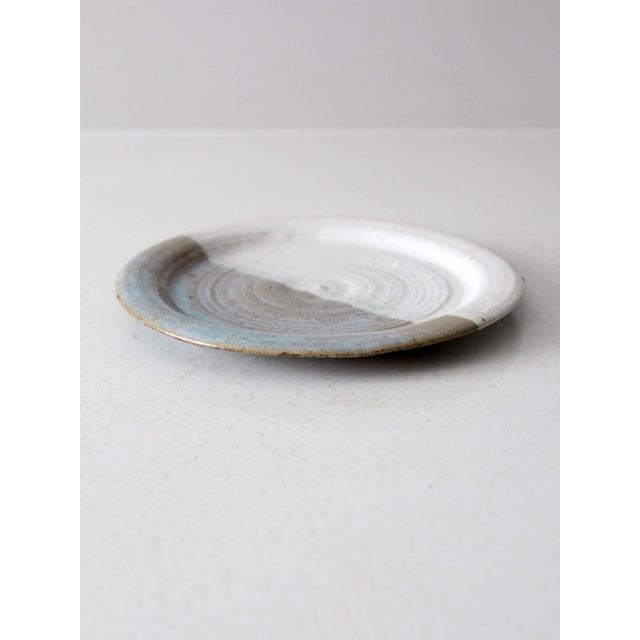 Vintage Studio Pottery Plate For Sale - Image 6 of 9