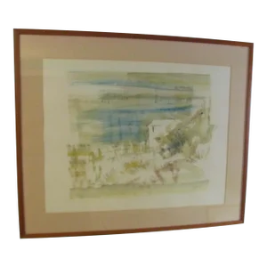 Bermuda Beach Landscape by Alfred Birdsey From the "Bermuda Series" Signed Print