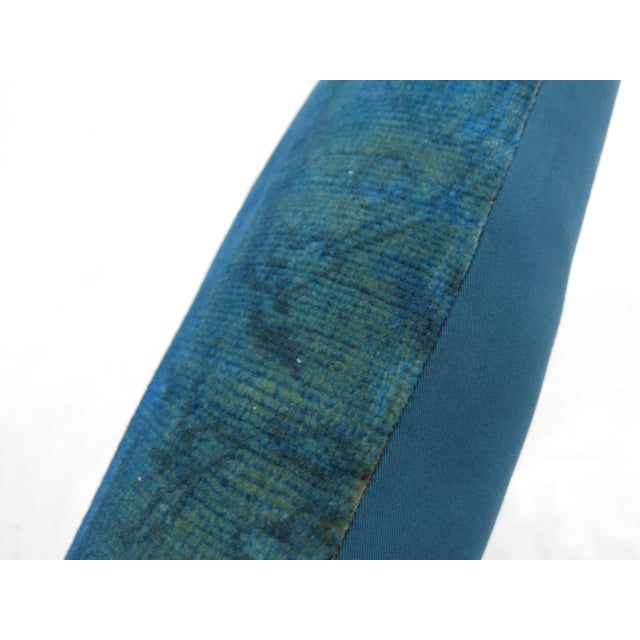 Mid 20th Century Blue Over-Dyed Turkish Pillow For Sale - Image 5 of 5