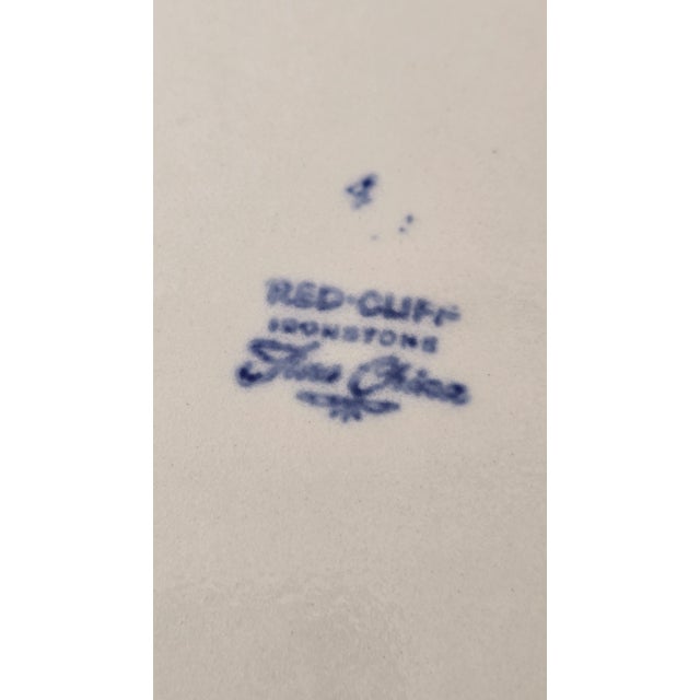 Vintage Red Cliff Grape Leaf Design White Ironstone Four Piece Soup Tureen Set, Circa 1960s For Sale - Image 14 of 16