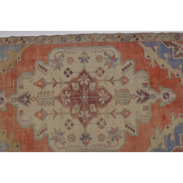 Handmade wool carpet in Turkish Anatolia , Vintage Oushak Rug,Turkish Vintage Anatolian Rug, Handmade wool Rug . One Of...