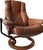 1980s Vintage Ekornes Leather Stressless Recliner With Swing-Out Table For Sale - Image 5 of 17